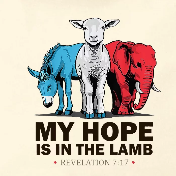 My Hope Is In The Lamb Zip Tote Bag