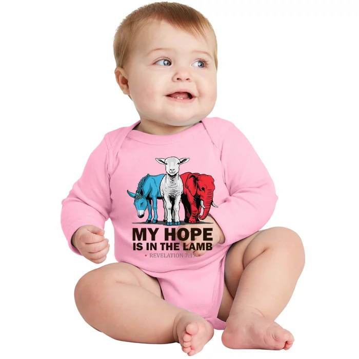 My Hope Is In The Lamb Baby Long Sleeve Bodysuit