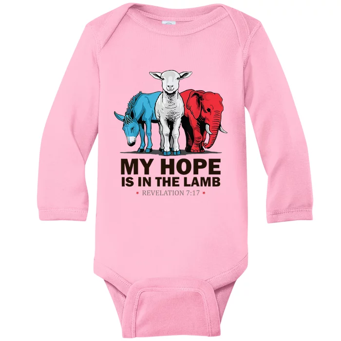 My Hope Is In The Lamb Baby Long Sleeve Bodysuit