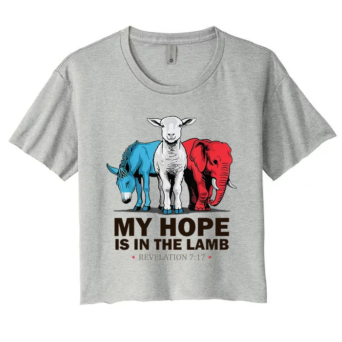 My Hope Is In The Lamb Women's Crop Top Tee