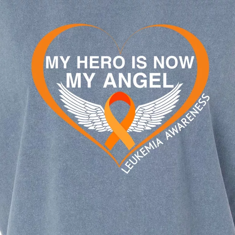 My Hero Is Now My Angel Great Leukemia Awareness Funny Gift Garment-Dyed Women's Muscle Tee