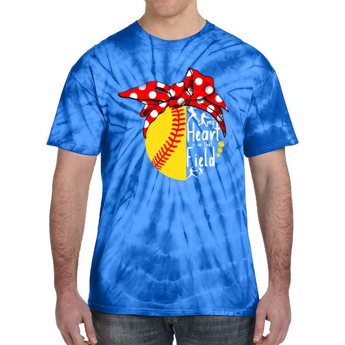 My Heart Is On That Field Tee Baseball Softball Mama Gift Tie-Dye T-Shirt