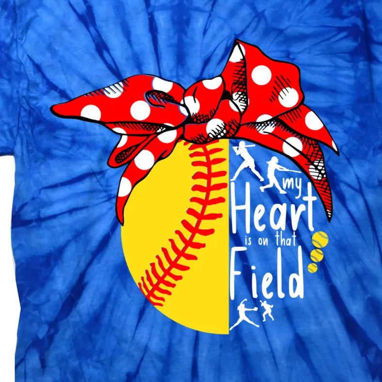 My Heart Is On That Field Tee Baseball Softball Mama Gift Tie-Dye T-Shirt