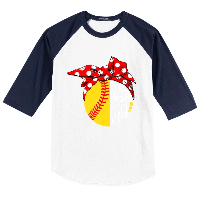 My Heart Is On That Field Tee Baseball Softball Mama Gift Baseball Sleeve Shirt