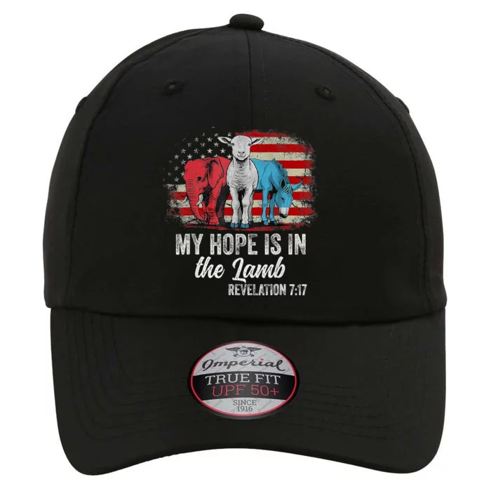 My Hope Is In The Lamb Scripture Elephant Donkey Us Flag The Original Performance Cap