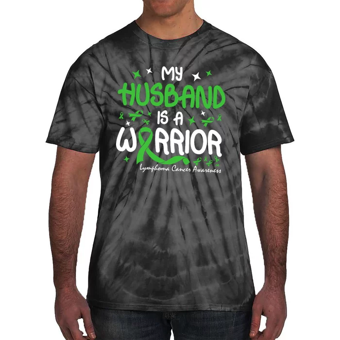 My Husband Is A Warrior Lymphoma Cancer Tie-Dye T-Shirt