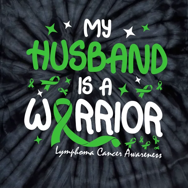 My Husband Is A Warrior Lymphoma Cancer Tie-Dye T-Shirt