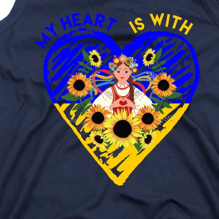 My Heart Is With Ukraine Sunflower Tank Top