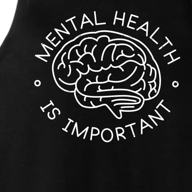 Mental Health Is Important Brain Ladies Tri-Blend Wicking Tank