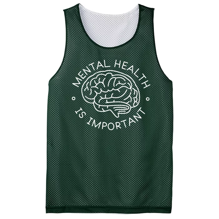 Mental Health Is Important Brain Mesh Reversible Basketball Jersey Tank