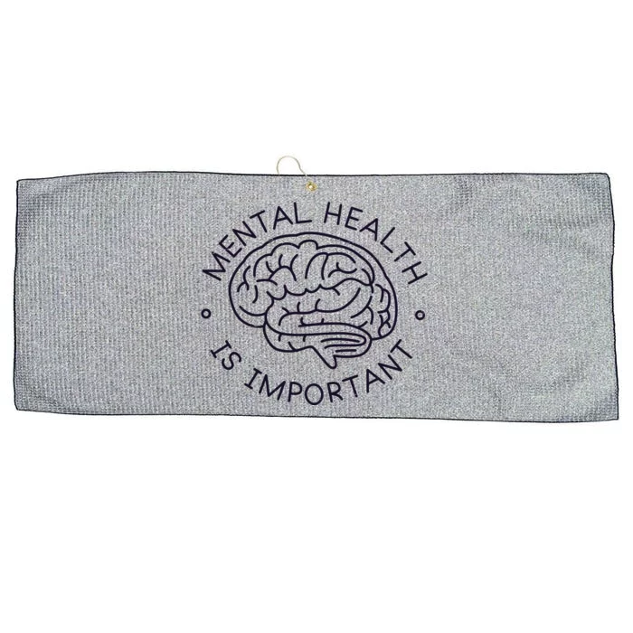 Mental Health Is Important Brain Large Microfiber Waffle Golf Towel