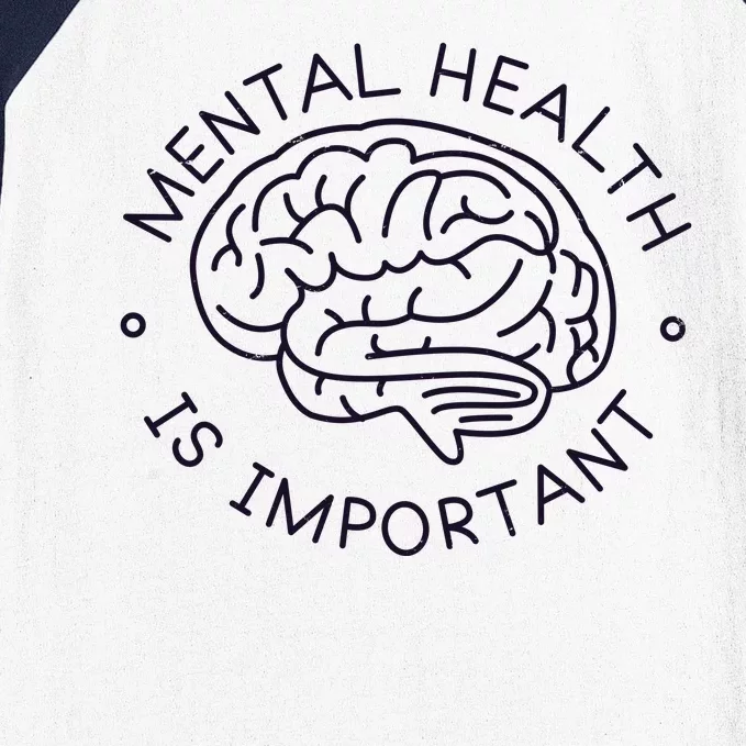 Mental Health Is Important Brain Baseball Sleeve Shirt