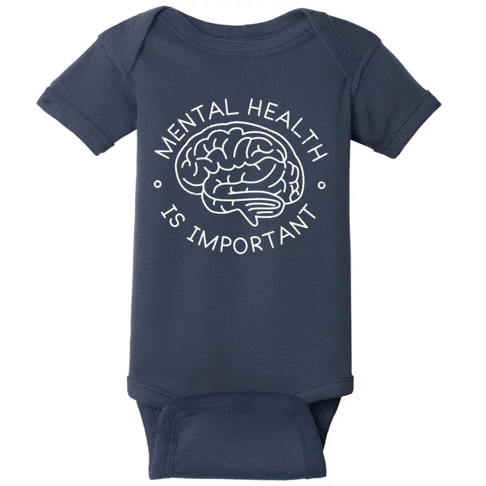 Mental Health Is Important Brain Baby Bodysuit