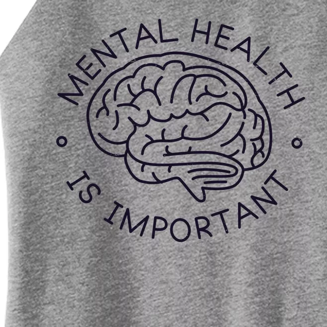 Mental Health Is Important Brain Women’s Perfect Tri Rocker Tank