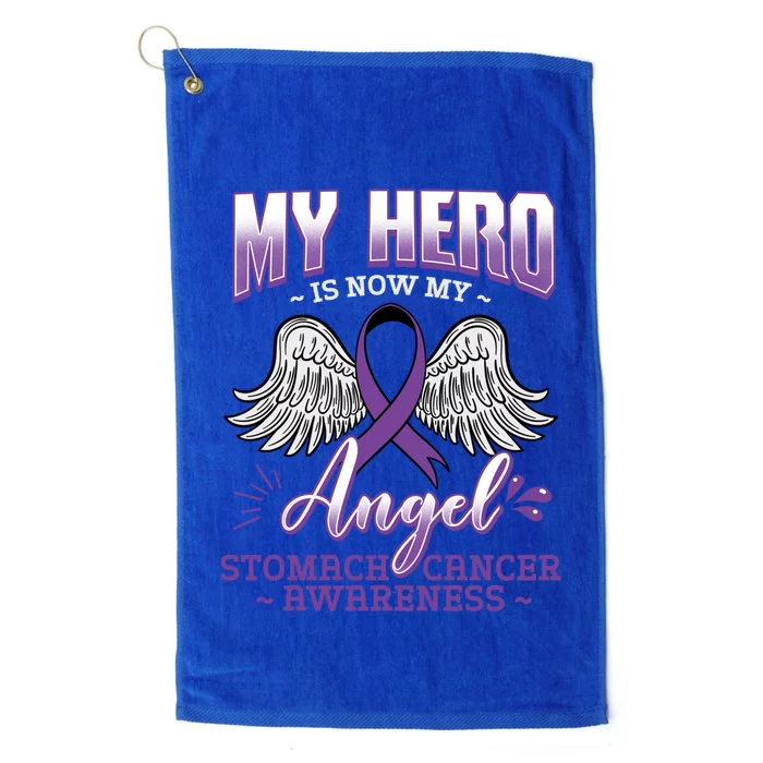 My Hero Is Now My Angel Stomach Cancer Carcinoma Gift Idea Gift Platinum Collection Golf Towel