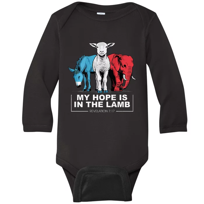 My Hope Is In The Lamb Baby Long Sleeve Bodysuit