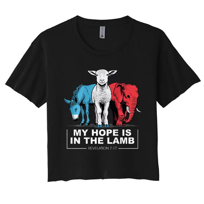 My Hope Is In The Lamb Women's Crop Top Tee