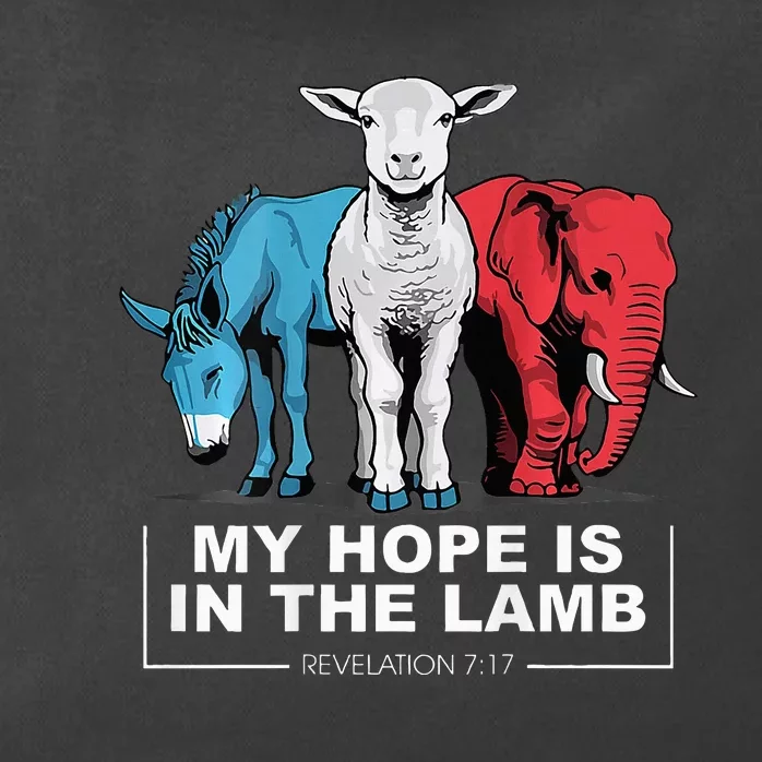 My Hope Is In The Lamb Zip Tote Bag