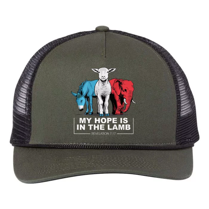 My Hope Is In The Lamb Retro Rope Trucker Hat Cap