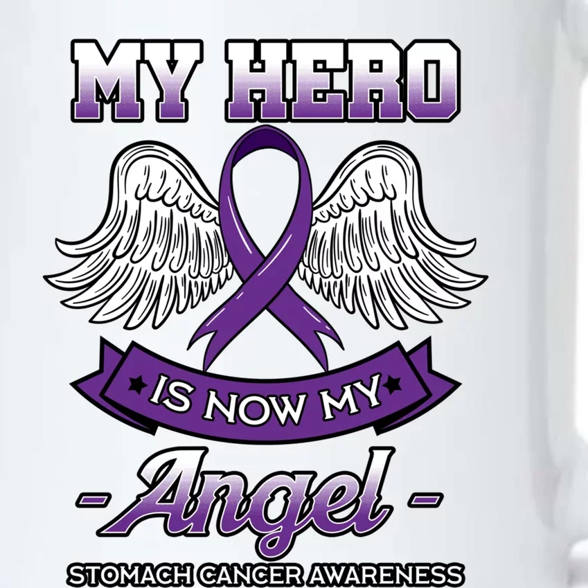 My Hero Is Now My Angel Stomach Cancer Periwinkle Blue Cloud Cool Gift Black Color Changing Mug