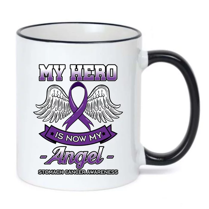 My Hero Is Now My Angel Stomach Cancer Periwinkle Blue Cloud Cool Gift Black Color Changing Mug