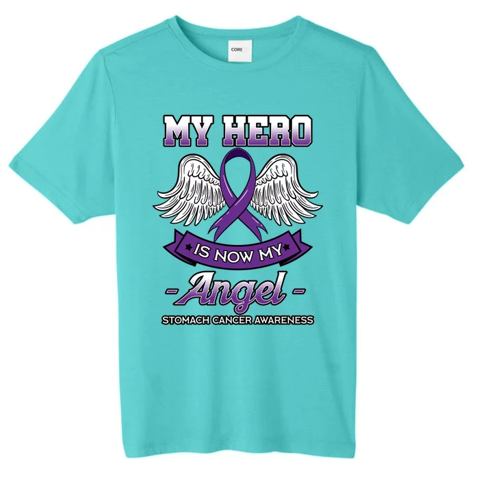 My Hero Is Now My Angel Stomach Cancer Periwinkle Blue Cloud Cool Gift ChromaSoft Performance T-Shirt