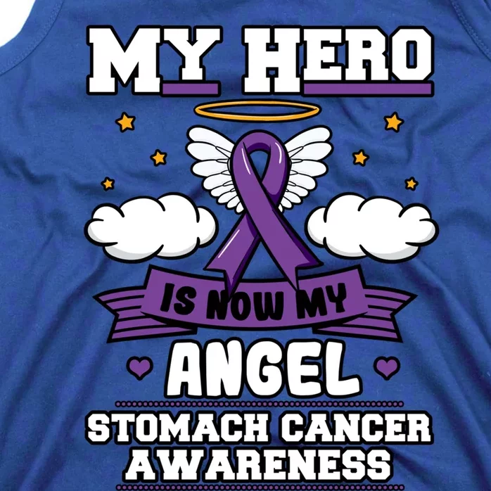 My Hero Is Now My Angel Stomach Cancer Periwinkle Blue Gift Tank Top