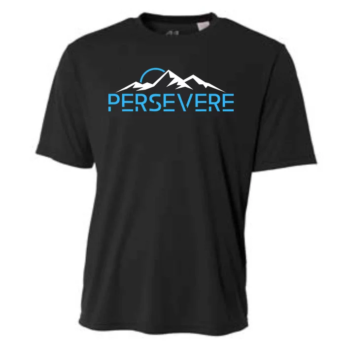 Mountains Hiking Inspiration Persevere Cooling Performance Crew T-Shirt