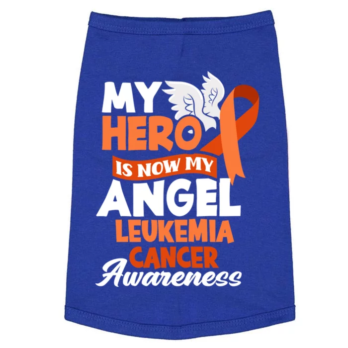 My Hero Is Now My Angel Support Leukemia Cancer Awareness Cute Gift Doggie Tank