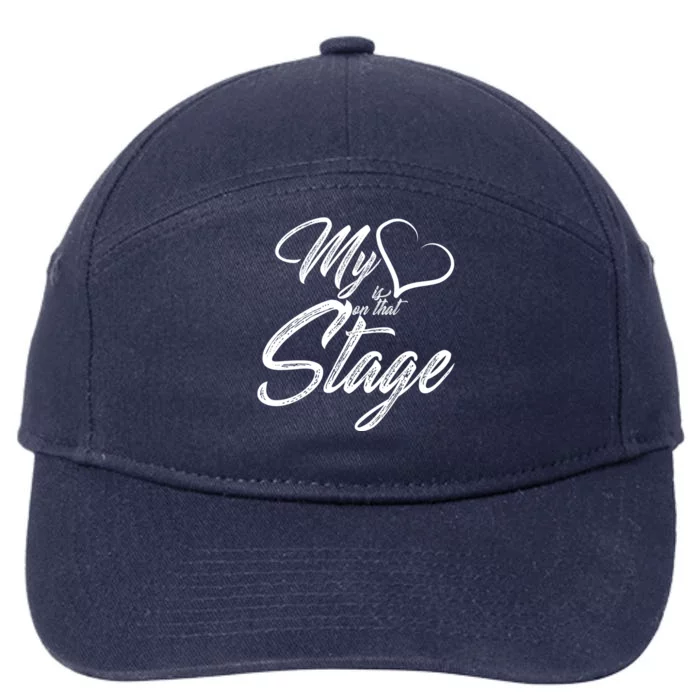 My Heart Is On That Stage Dance Recital Ballet Dance Mom Cool Gift 7-Panel Snapback Hat