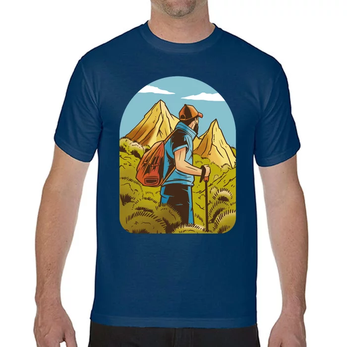 Man Hiking In The Mountains Comfort Colors T-Shirt