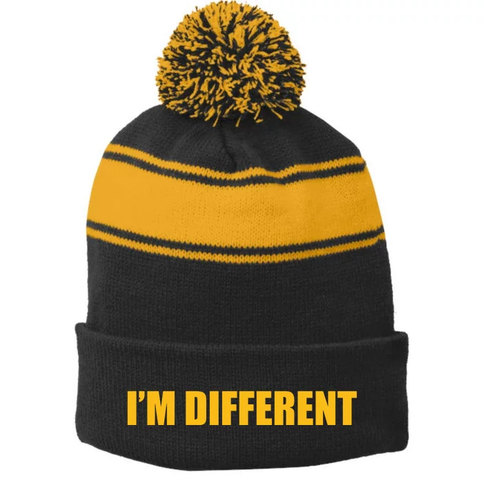 Mark Henry I’M Different Stripe Pom Pom Beanie