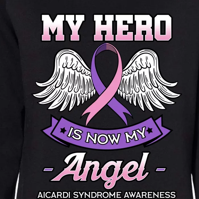 My Hero Is Now My Angel Aicardi Syndrome Genetic Disorder Meaningful Gift Womens California Wash Sweatshirt