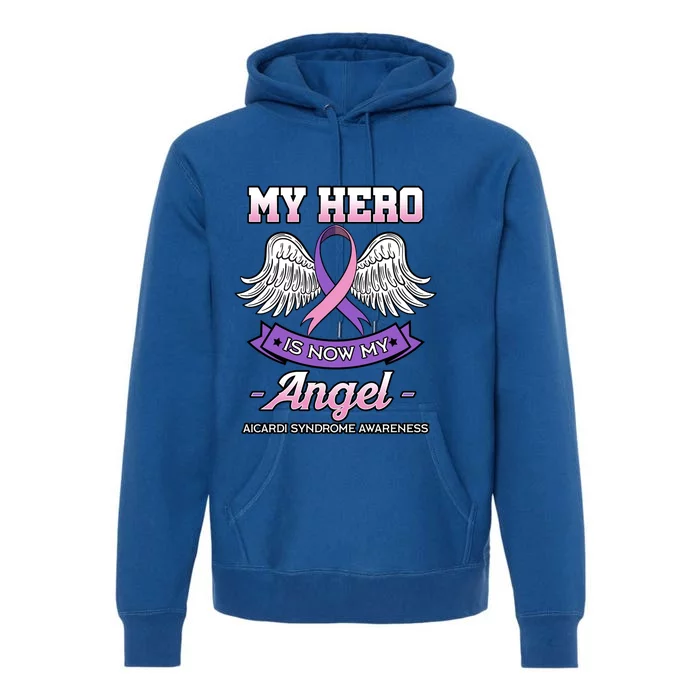 My Hero Is Now My Angel Aicardi Syndrome Genetic Disorder Meaningful Gift Premium Hoodie