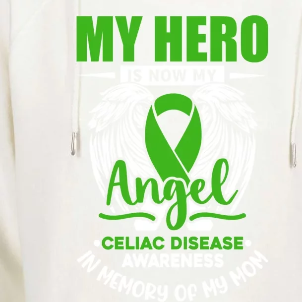 My Hero Is Now My Angel Celiac Disease Awareness Green Gift Womens Funnel Neck Pullover Hood