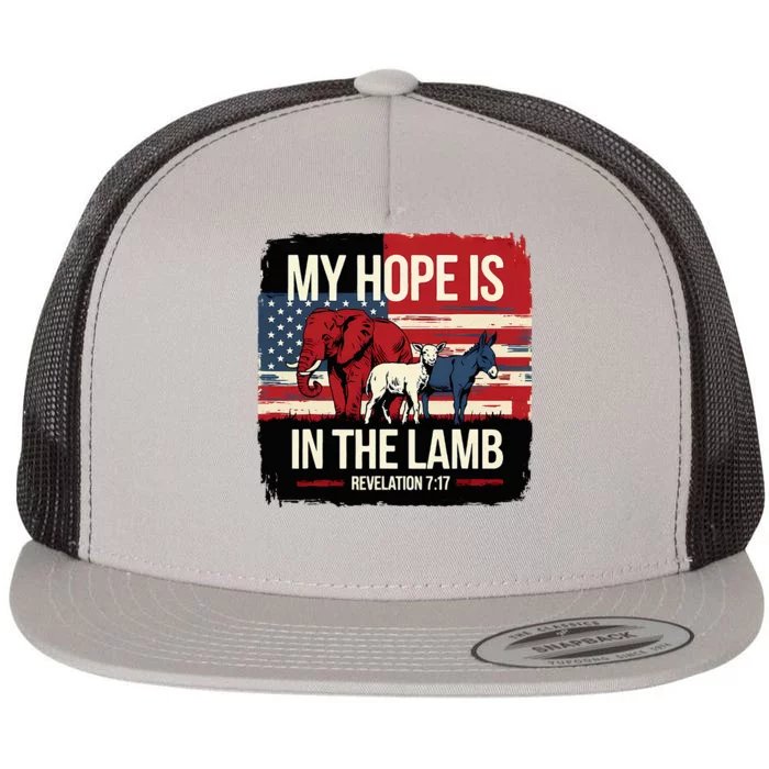 My Hope Is In The Lamb Jesus 2024 Election Flat Bill Trucker Hat