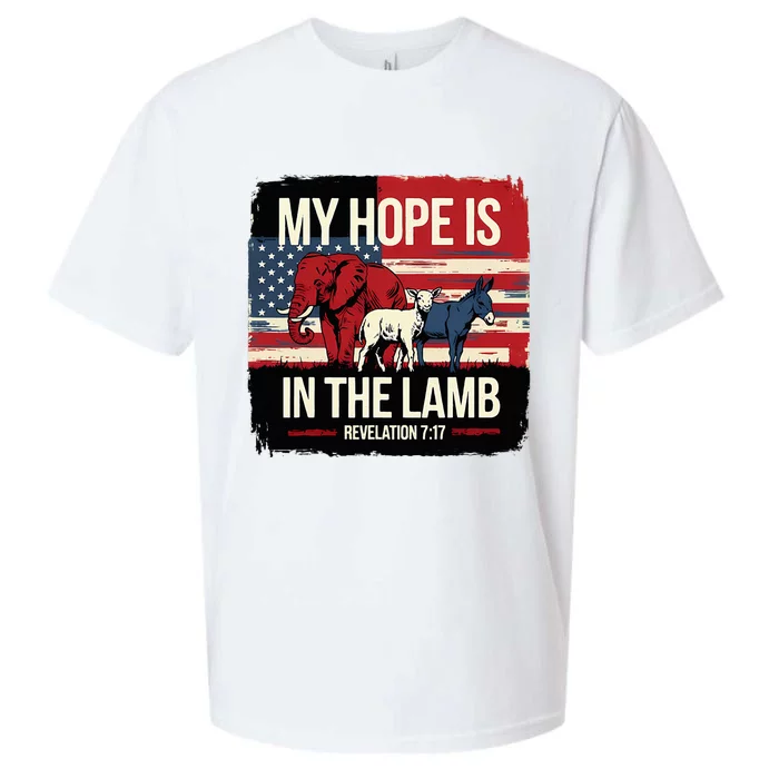 My Hope Is In The Lamb Jesus 2024 Election Sueded Cloud Jersey T-Shirt