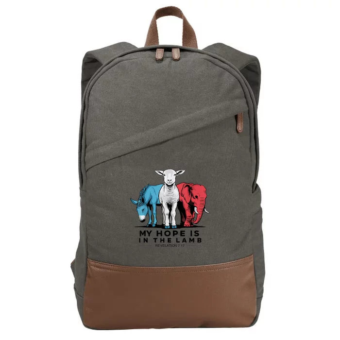 My Hope Is In The Lamb Cotton Canvas Backpack