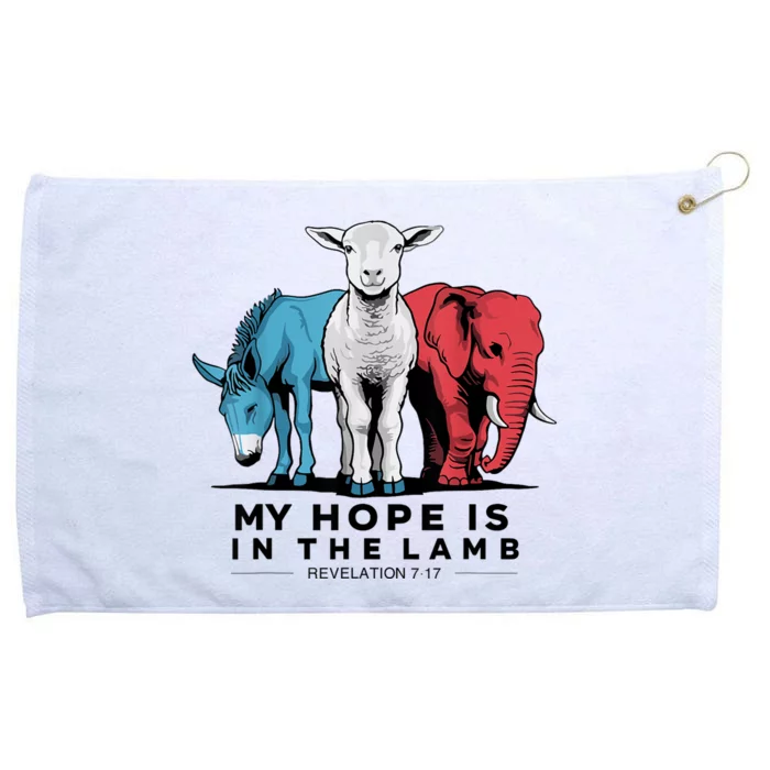 My Hope Is In The Lamb Grommeted Golf Towel