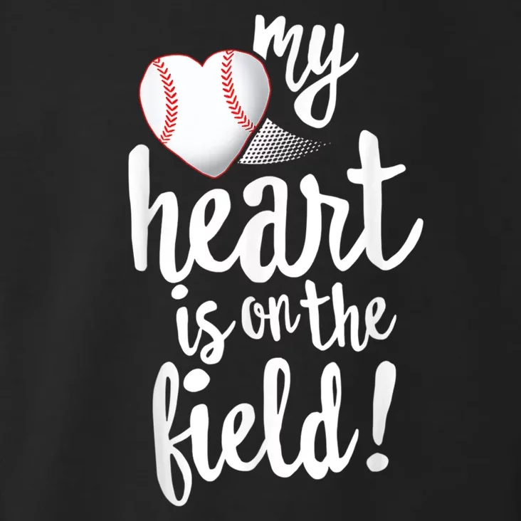 My Heart Is On The Field Baseball Tee Tee Ball Mom Dad Toddler Hoodie