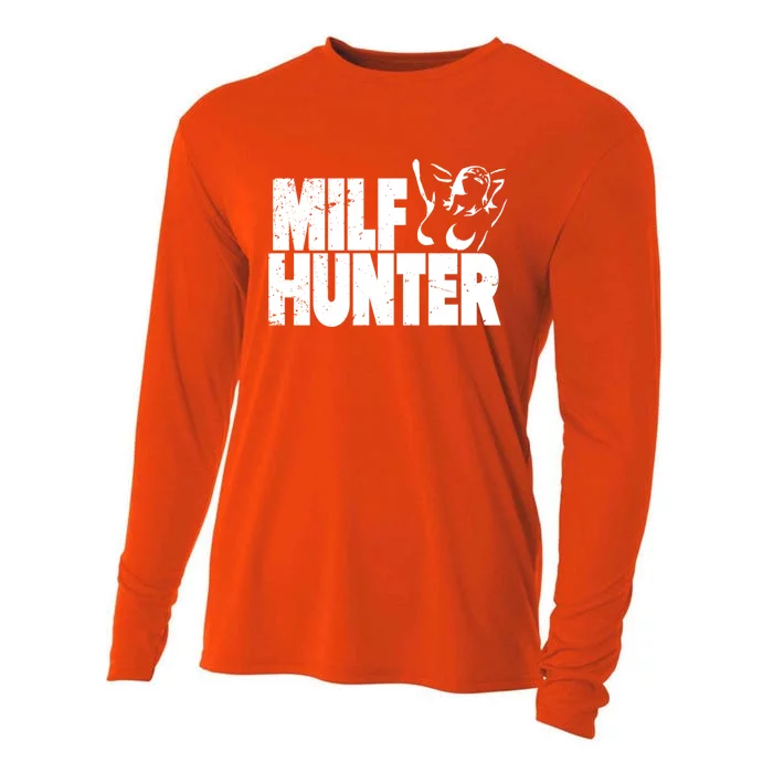 Milf Hunter Inappropriate Rude Humor Gift Cooling Performance Long Sleeve Crew