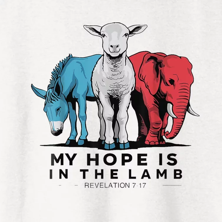 My Hope Is In The Lamb Funny My Hope Is In The Lamb Gifts Women's Crop Top Tee