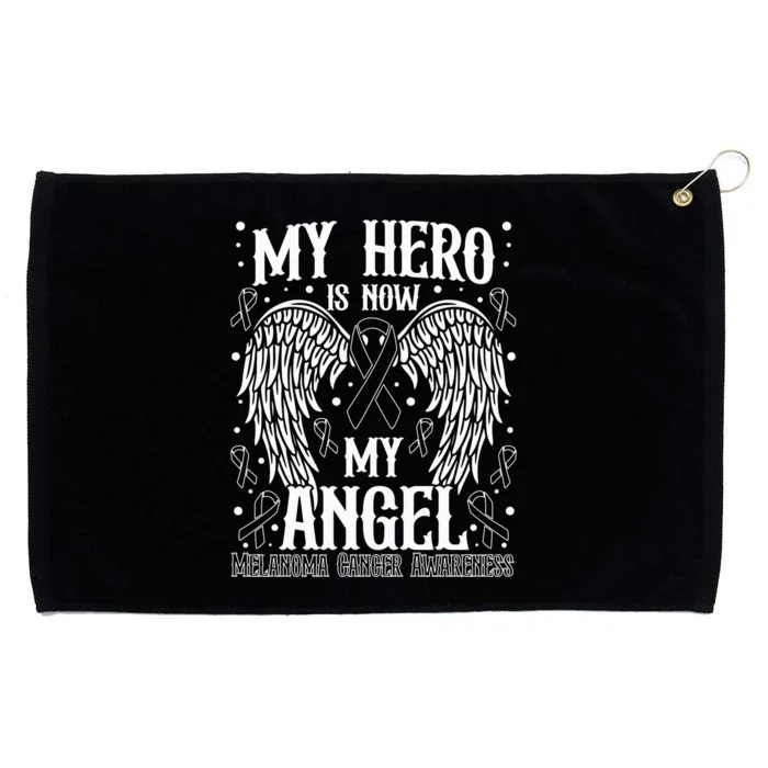 My Hero is now my Angel Melanoma Skin Cancer Awareness Grommeted Golf Towel