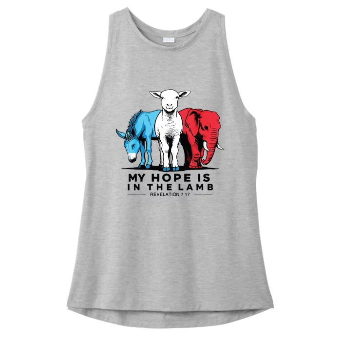 My Hope Is In The Lamb Ladies Tri-Blend Wicking Tank