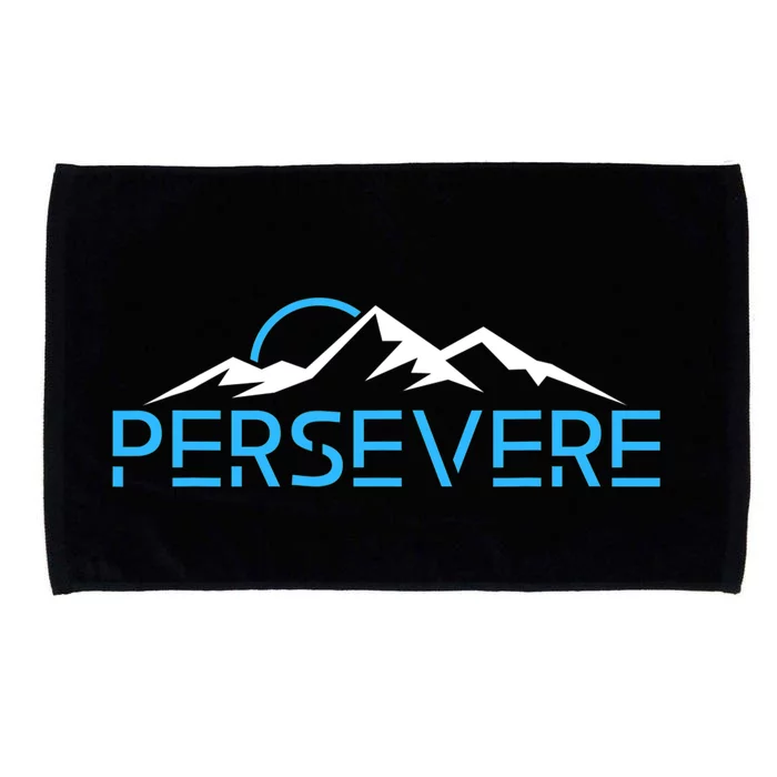 Mountains Hiking Inspiration Persevere Microfiber Hand Towel