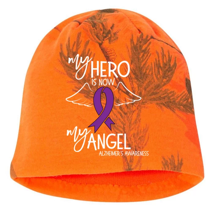 My Hero Is Now My Angel Alzheimers Awareness Gift Kati - Camo Knit Beanie