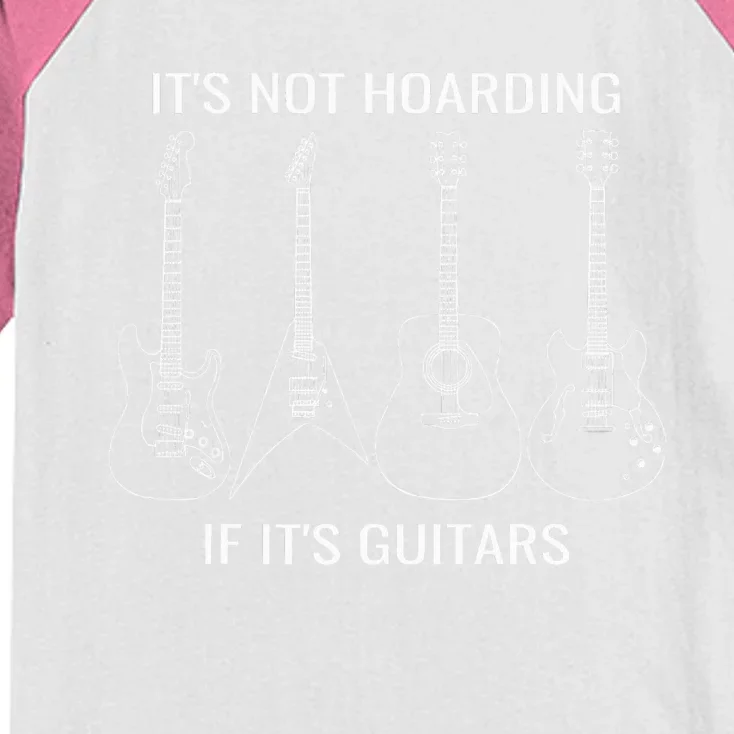 Musician Humor It’s Not Hoarding If It’s Guitars Kids Colorblock Raglan Jersey