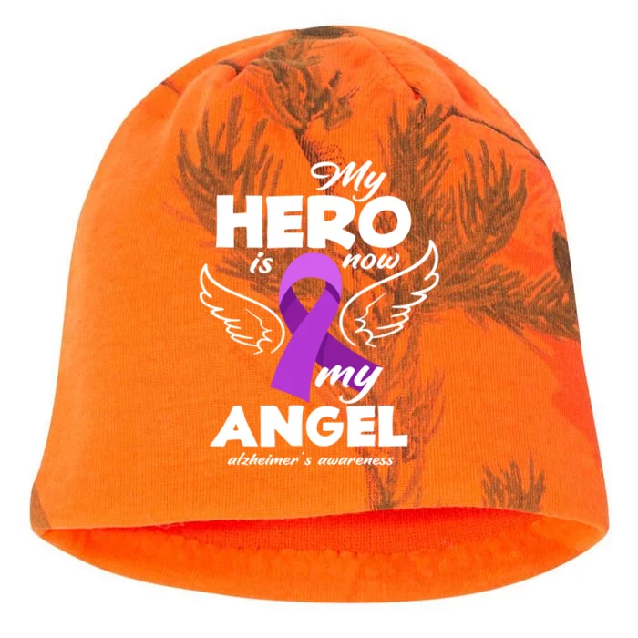 My Hero Is Now My Angel Alzheimers Awareness Gift Kati - Camo Knit Beanie