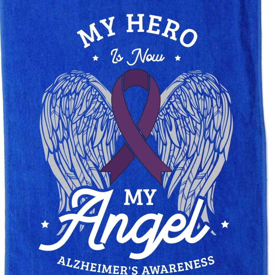 My Hero Is Now My Angel Alzheimer's Awareness Alzheimer Great Gift Platinum Collection Golf Towel