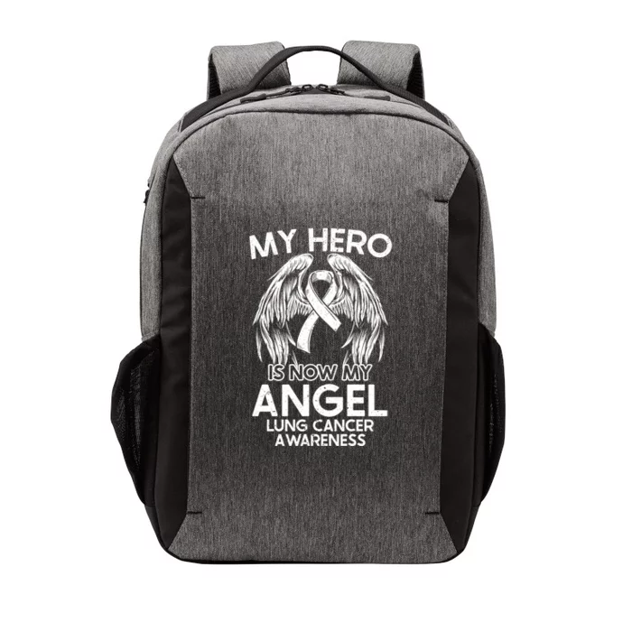 My Hero Is Now My Angel Lung Cancer Awareness Supporter Gift Vector Backpack